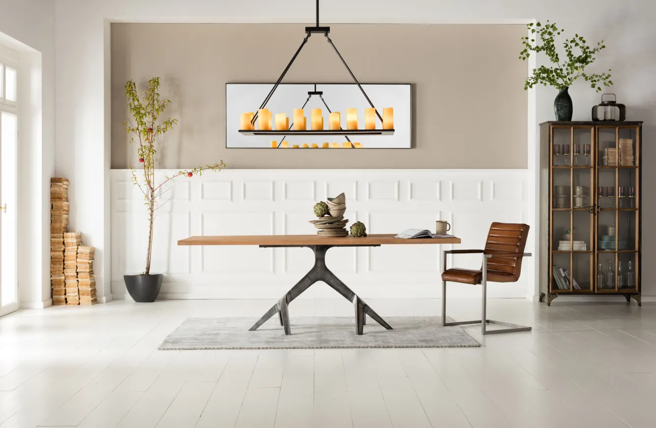 Hot KARE Design Witryna Kontor 187x97 cm szaro-drewniana - KARE