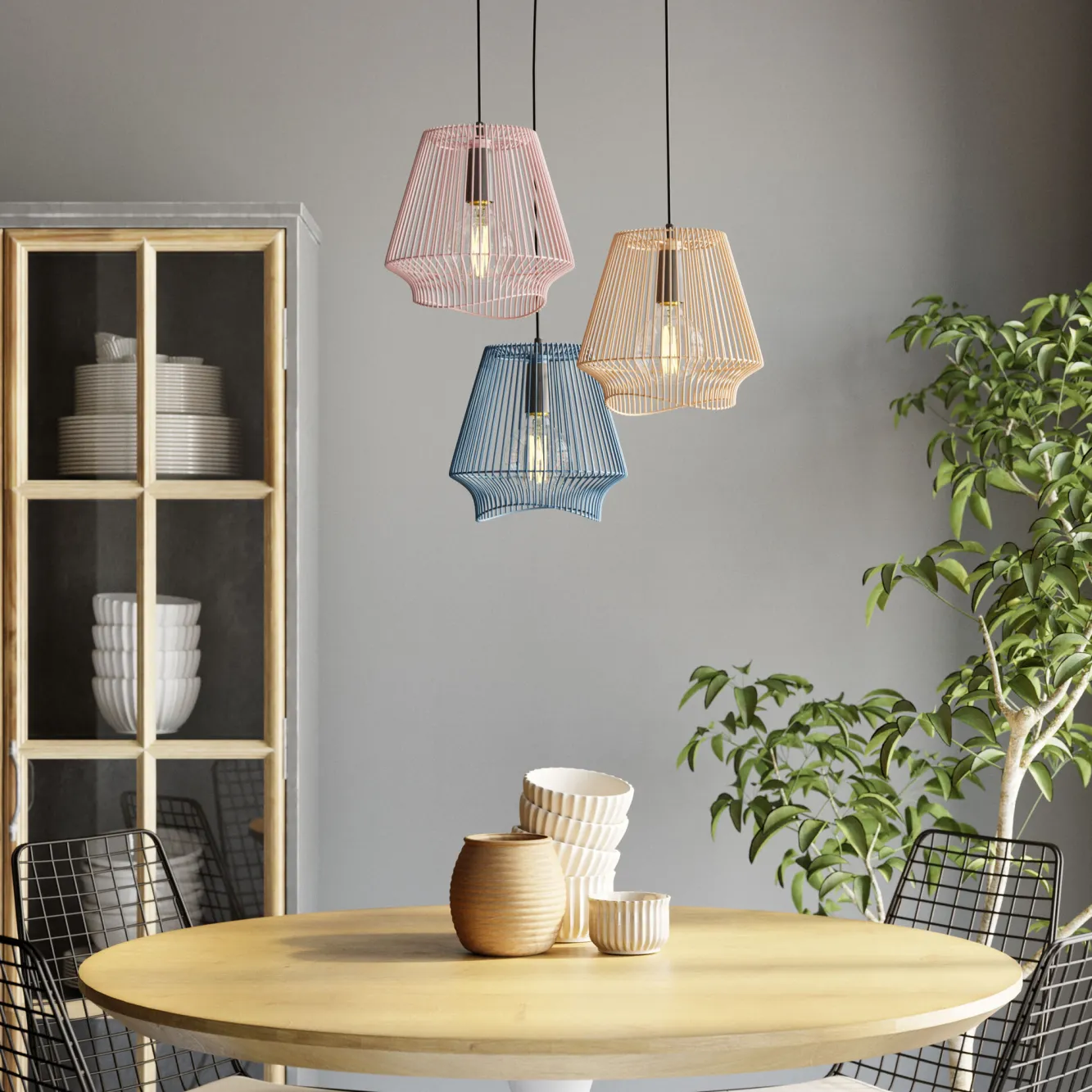 Hot KARE Design Witryna Kontor 187x97 cm szaro-drewniana - KARE