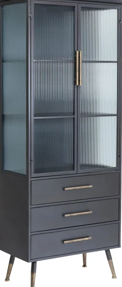 Clearance KARE Design Witryna La Gomera 72x182 cm grafitowa - KARE