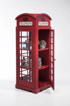 New KARE Design Witryna London Telephone 140x53 cm czerwona - KARE