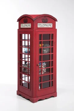 New KARE Design Witryna London Telephone 140x53 cm czerwona - KARE