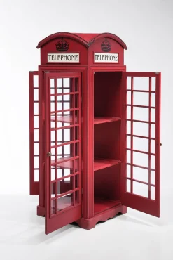 New KARE Design Witryna London Telephone 140x53 cm czerwona - KARE