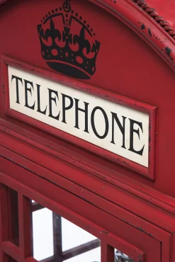 New KARE Design Witryna London Telephone 140x53 cm czerwona - KARE