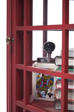 New KARE Design Witryna London Telephone 140x53 cm czerwona - KARE