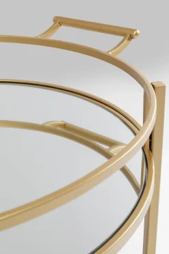 New KARE Design Wózek barowy Emilia 57x78 cm złoty - półki lustrzane - KARE