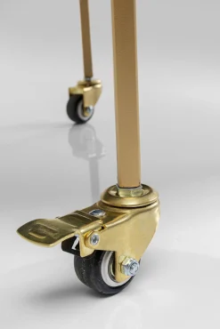 New KARE Design Wózek barowy Emilia 57x78 cm złoty - półki lustrzane - KARE