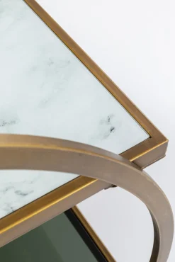 Online KARE Design Wózek barowy Loft 74x85 cm mosiężny półki szklane - KARE