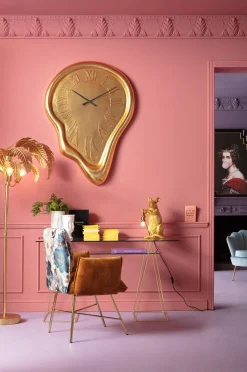 Discount KARE Design Zegar ścienny Big Drop 92x127 cm złoty - KARE