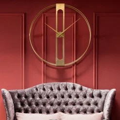 Clearance KARE Design Zegar ścienny Clip ∅107 cm złoty - KARE
