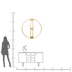 Clearance KARE Design Zegar ścienny Clip ∅107 cm złoty - KARE