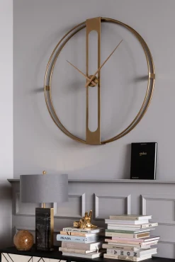 Clearance KARE Design Zegar ścienny Clip ∅107 cm złoty - KARE