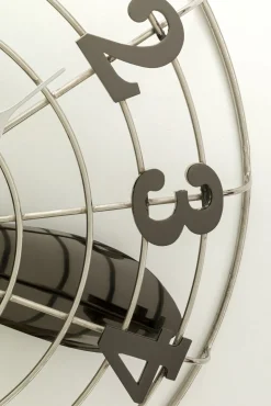 New KARE Design Zegar ścienny Fan Blade Ø61 srebrny - KARE