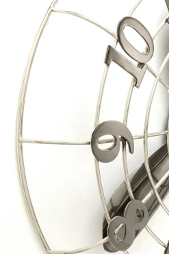 New KARE Design Zegar ścienny Fan Blade Ø61 srebrny - KARE