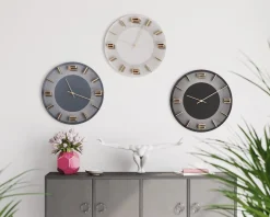 Discount KARE Design Zegar ścienny Leonardo Ø49 cm czarno-złoty - KARE