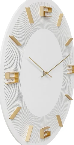 Clearance KARE Design Zegar ścienny Leonardo Ø49 cm biało-złoty - KARE
