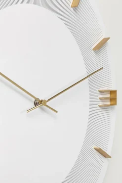 Clearance KARE Design Zegar ścienny Leonardo Ø49 cm biało-złoty - KARE