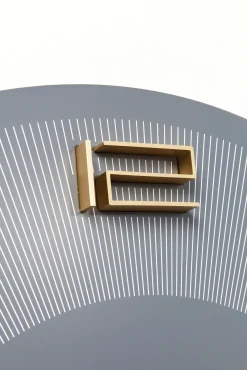 Hot KARE Design Zegar ścienny Leonardo Ø49 cm szaro-złoty - KARE