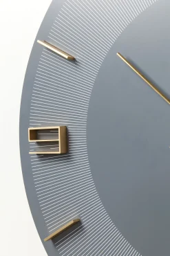 Hot KARE Design Zegar ścienny Leonardo Ø49 cm szaro-złoty - KARE