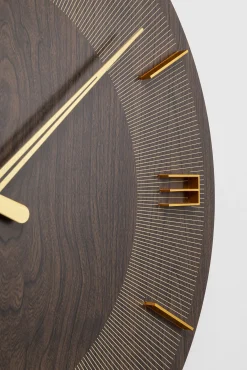 Hot KARE Design Zegar ścienny Levi Ø60 cm brązowy - KARE