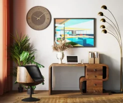 Hot KARE Design Zegar ścienny Levi Ø60 cm brązowy - KARE