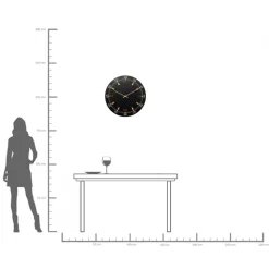 Online KARE Design Zegar ścienny nowoczesny w kolorze czarnym Ø60 cm - KARE