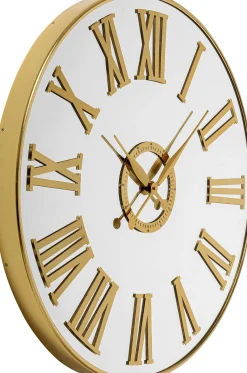 Outlet KARE Design Zegar ścienny nowoczesny złoty tarcza lustrzana Ø76 cm - KARE