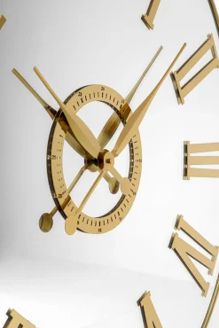 Outlet KARE Design Zegar ścienny nowoczesny złoty tarcza lustrzana Ø76 cm - KARE