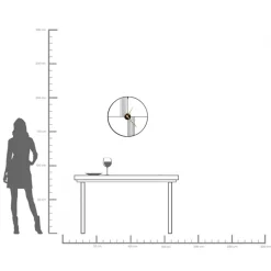 Outlet KARE Design Zegar ścienny Strings Ø60 cm czarny - KARE