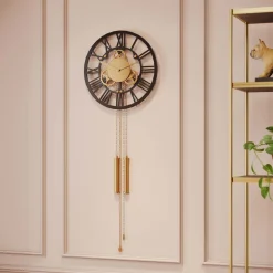 Best KARE Design Zegar Clockwork 46x126 cm czarno-złoty - KARE