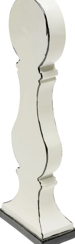 Clearance KARE Design Zegar stołowy biały wzory czarne klasyczne 9x26 cm - KARE