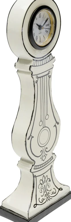 Clearance KARE Design Zegar stołowy biały wzory czarne klasyczne 9x26 cm - KARE