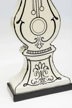Clearance KARE Design Zegar stołowy biały wzory czarne klasyczne 9x26 cm - KARE