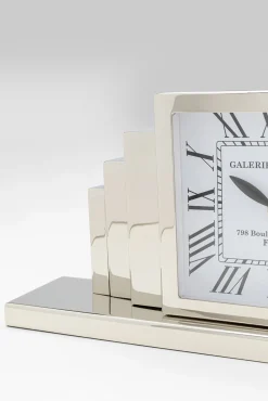 Sale KARE Design Zegar stołowy srebrny stal niklowana 33 cm - KARE