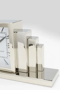 Sale KARE Design Zegar stołowy srebrny stal niklowana 33 cm - KARE