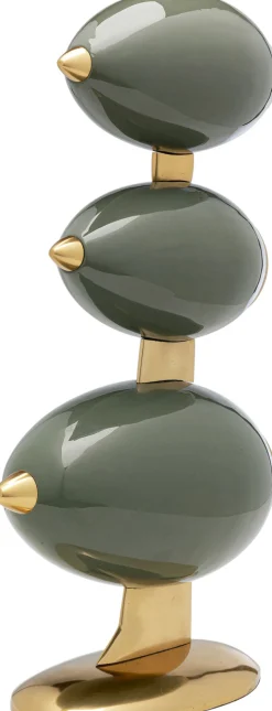 Sale KARE Design Zegar stołowy zielono-złoty stalowy 57 cm - KARE