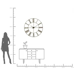 Hot KARE Design Zegar wiszący Factory Ø121 cm brązowy - KARE