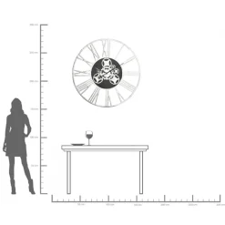 Hot KARE Design Zegar wiszący Gear ∅120 cm srebrny - KARE