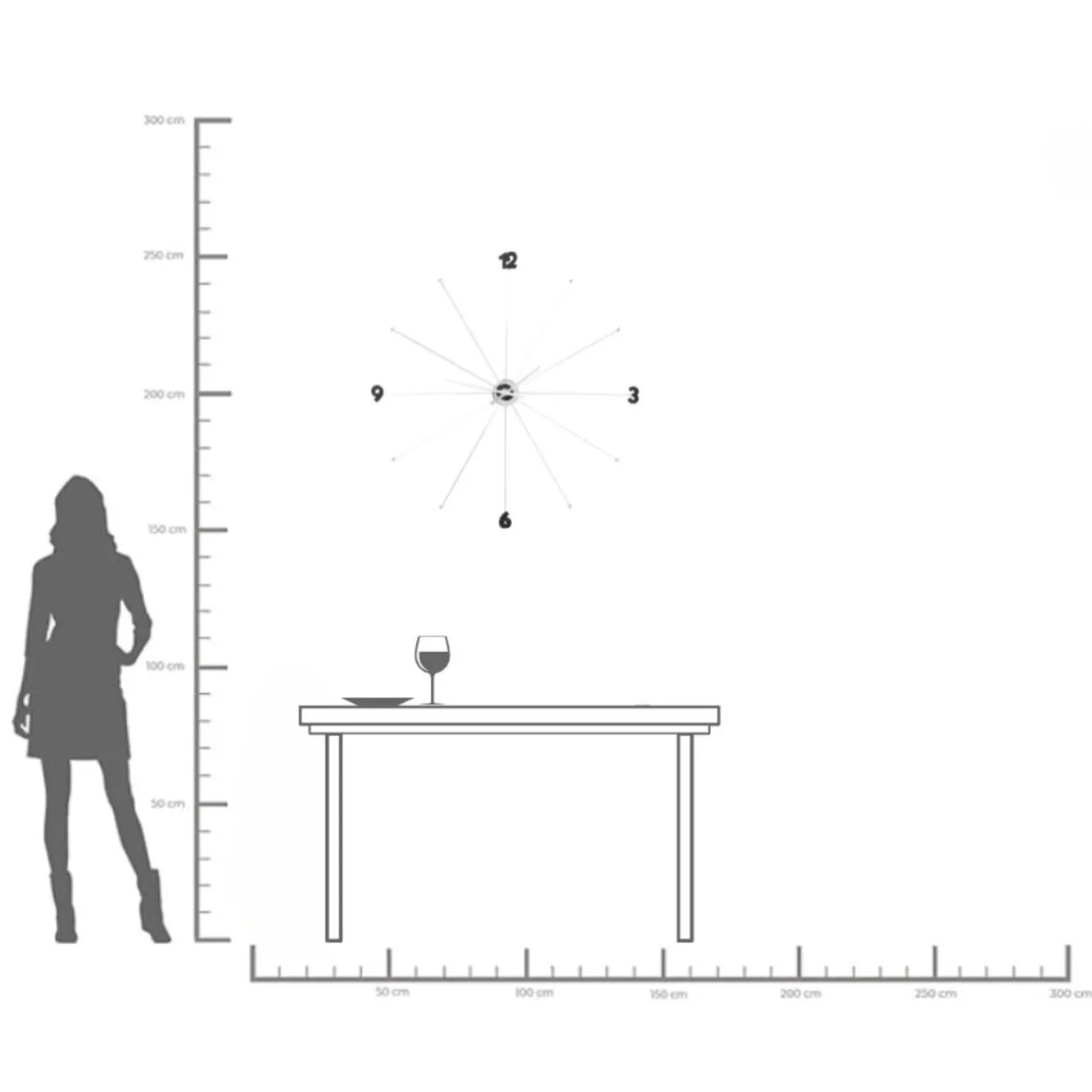 Best KARE Design Zegar wiszący Like Umbrella Ø100 cm chromowy - KARE