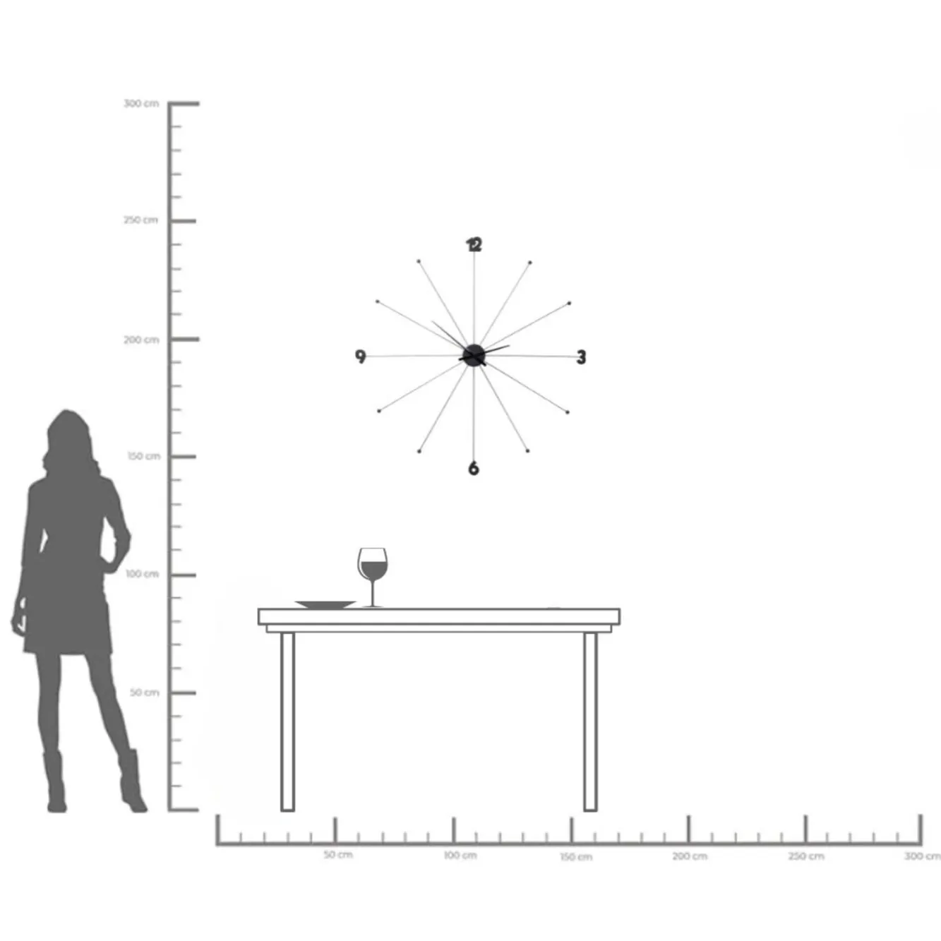 Clearance KARE Design Zegar wiszący Like Umbrella Ø100 cm czarny - KARE