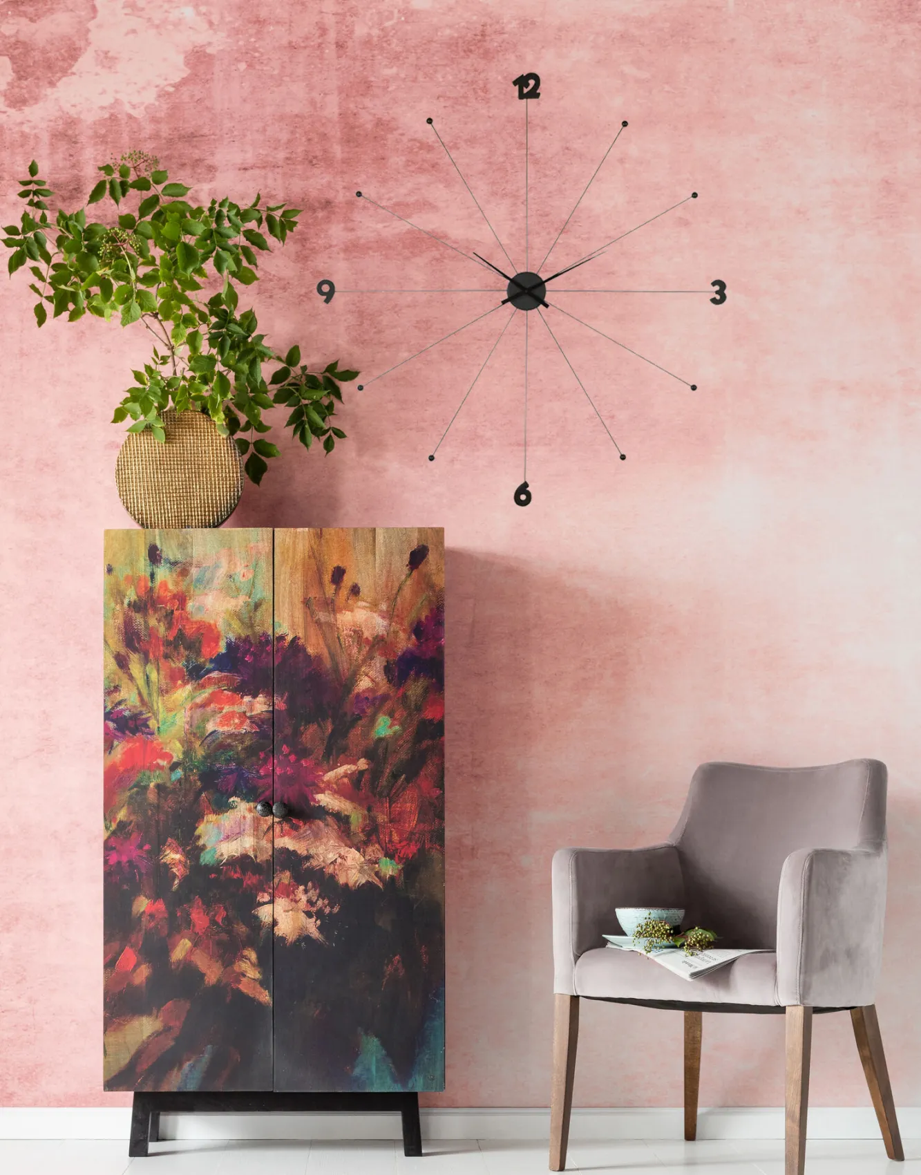 Clearance KARE Design Zegar wiszący Like Umbrella Ø100 cm czarny - KARE