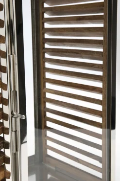 Online KARE Design Zestaw 2 dużych latarenek ze stali nierdzewnej i drewna mango - KARE