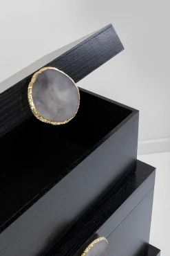 Hot KARE Design Zestaw 3 pudełek - kuferków w kolorze czarnym - KARE