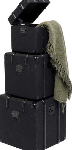 New KARE Design Zestaw 3 skrzyń - kuferków czarnych - KARE