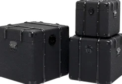 New KARE Design Zestaw 3 skrzyń - kuferków czarnych - KARE