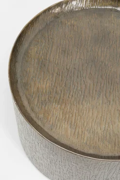 New KARE Design Zestaw 2 stolików kawowych kolor brązowy aluminium wykończenie mosiężne - KARE