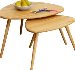 Clearance KARE Design Zestaw 2 stolików pomocniczych drewno dębowe - KARE