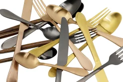 Hot KARE Design Zestaw 16 sztućców ze stali nierdzewnej kolor złoty matowy - KARE