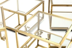 Discount KARE Design Zestaw czterech ław Luigi złote - KARE