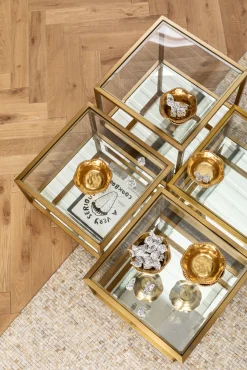 Discount KARE Design Zestaw czterech ław Luigi złote - KARE