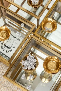 Discount KARE Design Zestaw czterech ław Luigi złote - KARE